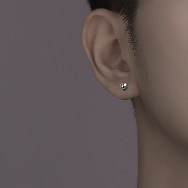 Muške naušnice u srebrnoj boji - dva modela