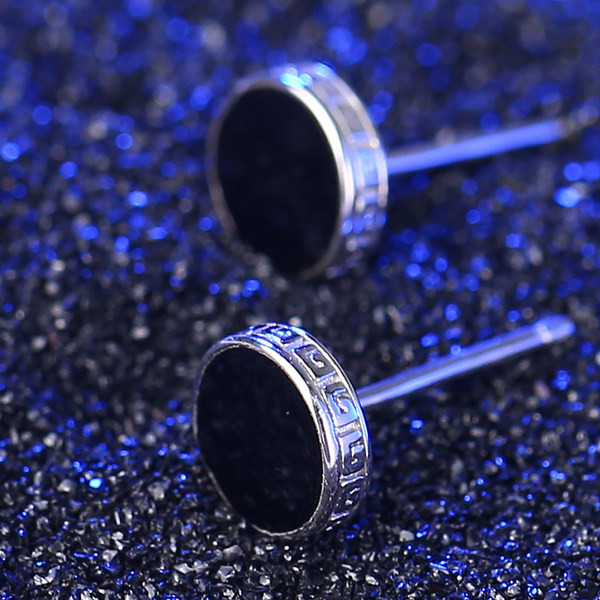 Alkalmi férfi fülbevaló kerek mintával