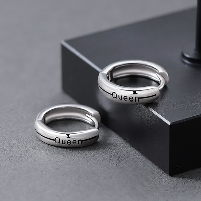 Ανδρικά κρίκοι σκουλαρίκια σε ασημί χρώμα