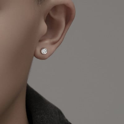 Ανδρικά σκουλαρίκια με διακοσμητική πέτρα