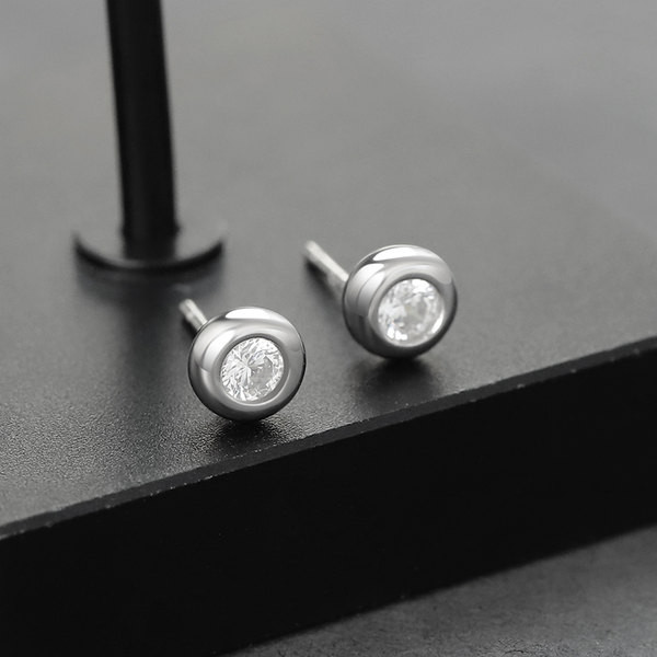 Ανδρικά σκουλαρίκια με διακοσμητική πέτρα