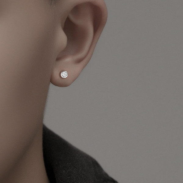 Ανδρικά σκουλαρίκια με διακοσμητική πέτρα