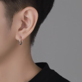 Vyriški retro stiliaus užsegami auskarai be auskarų