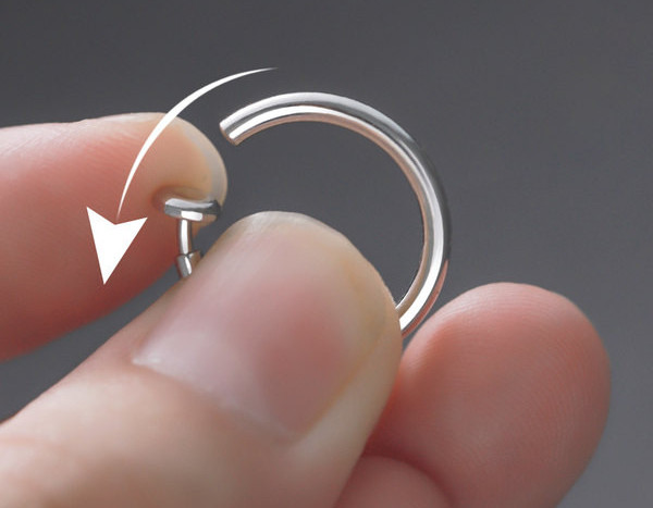 Vyriški retro stiliaus užsegami auskarai be auskarų