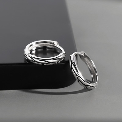 Sudraba auskari ar apaļu formu