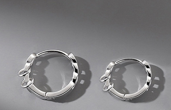 Ikdienas stila vīriešu auskari ar sprādzi