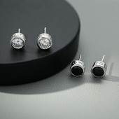 Vīriešu vienkārši akmens auskari