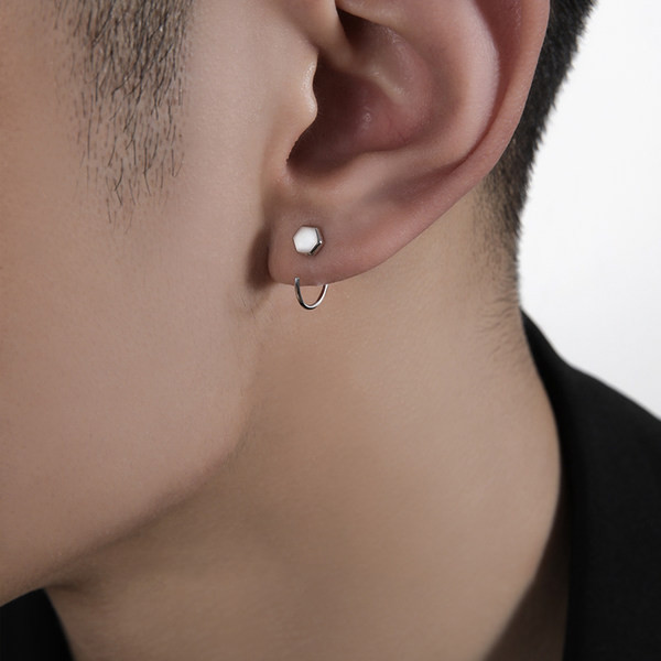 Férfi fülbevaló alkalmi csillag alakú modell