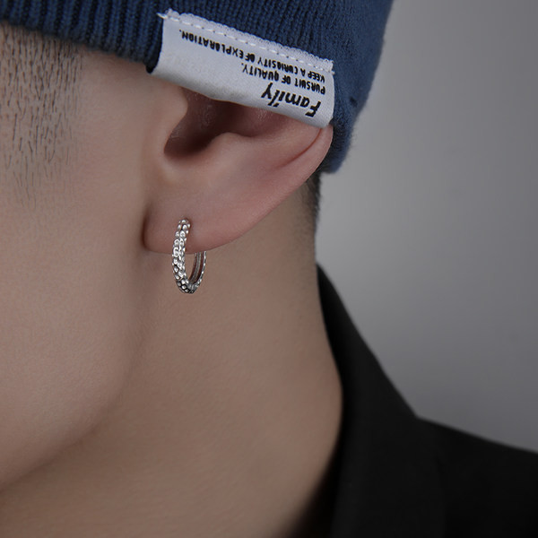 Ανδρικά σκουλαρίκια - στρογγυλό σχήμα