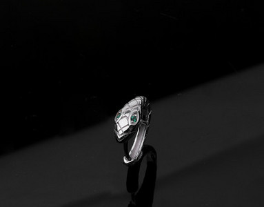 Ασημένια ανδρικά σκουλαρίκια σε σχήμα φιδιού