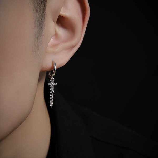 Vīriešu krustveida piekaramie auskari