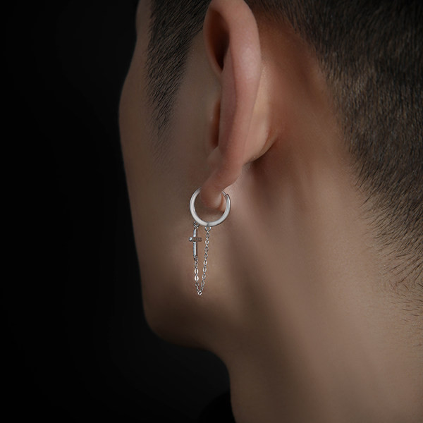 Vīriešu krustveida piekaramie auskari