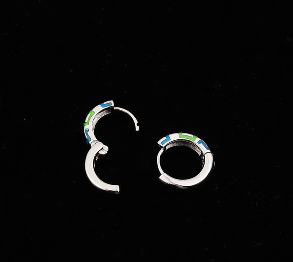 Világító fülbevaló ezüst színben