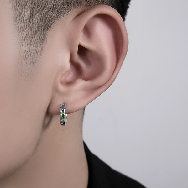 Világító fülbevaló ezüst színben