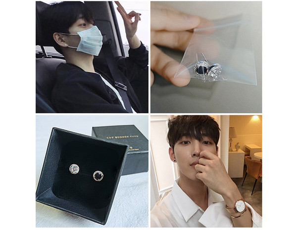 Ανδρικά σκουλαρίκια με διακοσμητικές πέτρες, πολλά μοντέλα