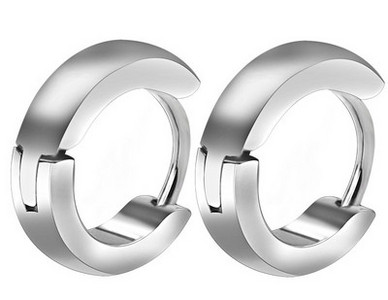 Vīriešu auskars - 1 gab. melnā un sudraba krāsā