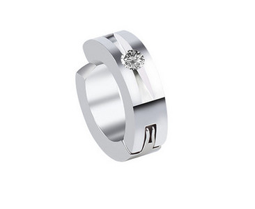 Vīriešu auskari ar titāna tērauda akmeņiem