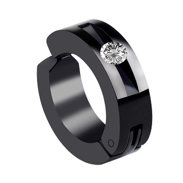 Vīriešu auskari ar titāna tērauda akmeņiem