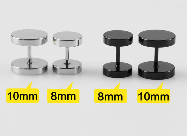 Férfi fülbevaló fekete és ezüst színben