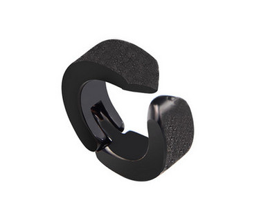 Vīriešu auskari sudraba un melnā krāsā