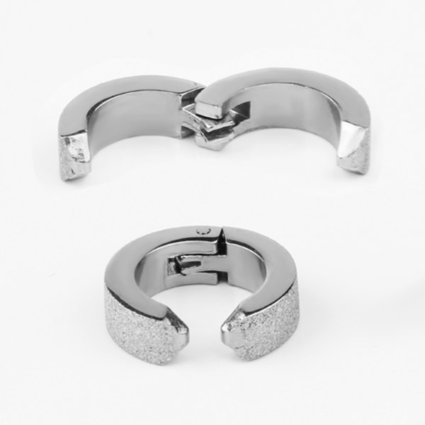 Vīriešu auskari sudraba un melnā krāsā