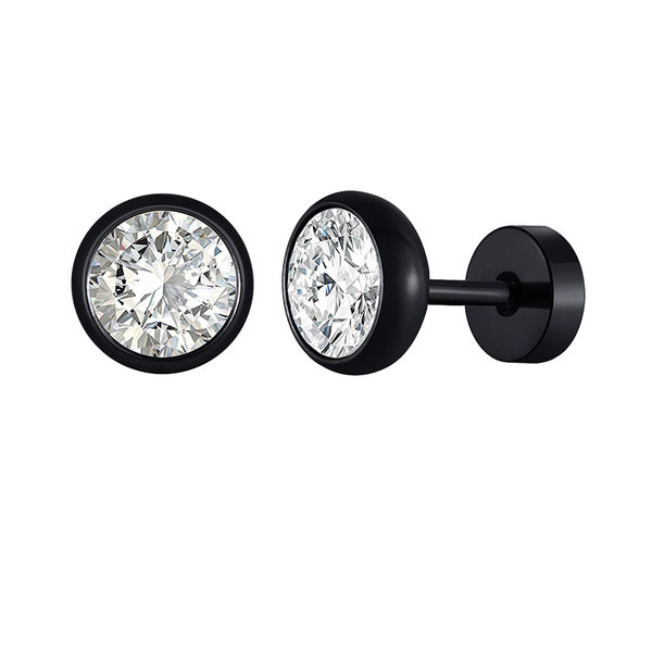 Férfi fülbevaló 1 db - ezüst, arany és fekete színben