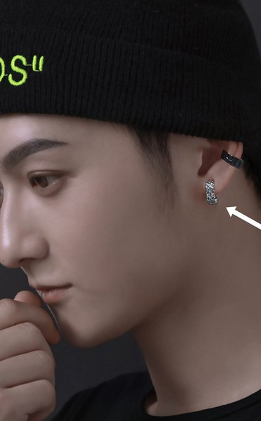 Férfi fülbevaló gyűrű acélból