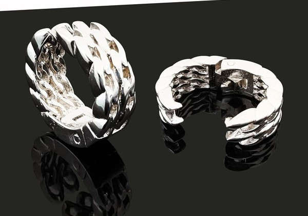 Férfi fülbevaló gyűrű acélból