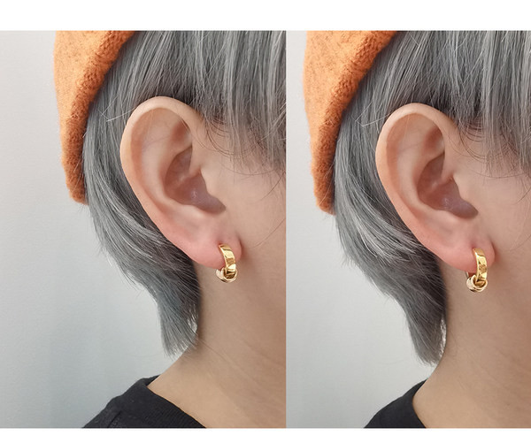 Vīriešu auskaru gredzeni zelta krāsā