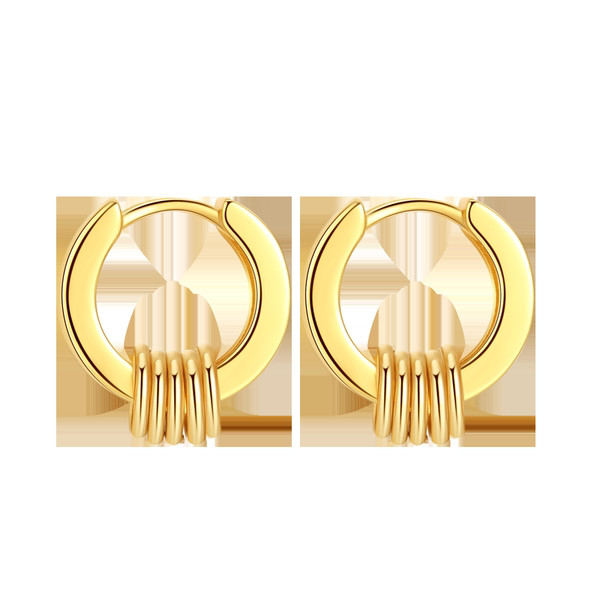 Vīriešu auskaru gredzeni zelta krāsā