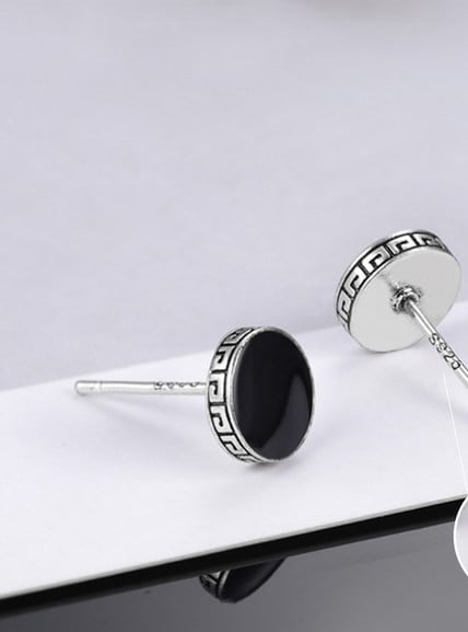 Ανδρικά σκουλαρίκια σε στρογγυλό σχήμα, νέο μοντέλο