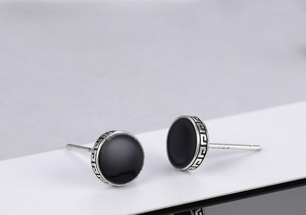 Ανδρικά σκουλαρίκια σε στρογγυλό σχήμα, νέο μοντέλο