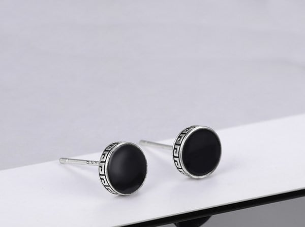 Ανδρικά σκουλαρίκια σε στρογγυλό σχήμα, νέο μοντέλο