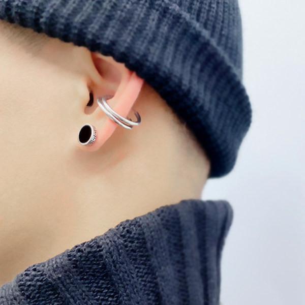 Ανδρικά σκουλαρίκια σε στρογγυλό σχήμα, νέο μοντέλο