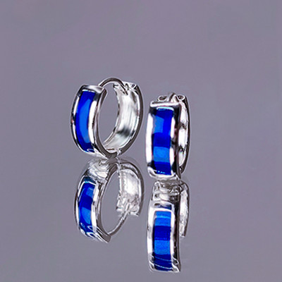 Muške naušnice prstenje sa šarenim ukrasnim kamenčićima