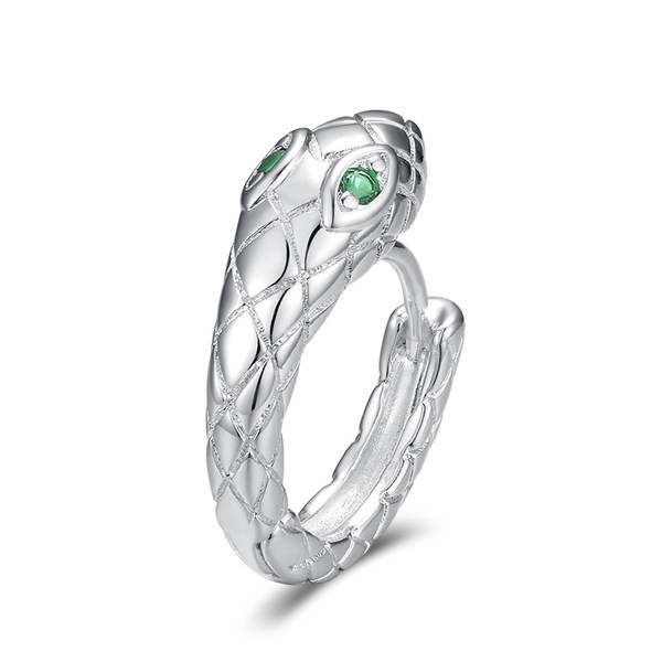 Kígyó alakú férfi fülbevaló, színes díszítő kövekkel