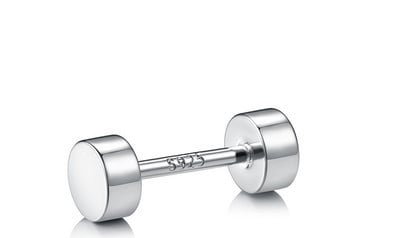 Férfi fülbevaló csavaron ezüst színben