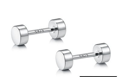 Férfi fülbevaló csavaron ezüst színben