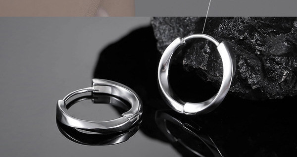 Kör alakú férfi fülbevaló pár