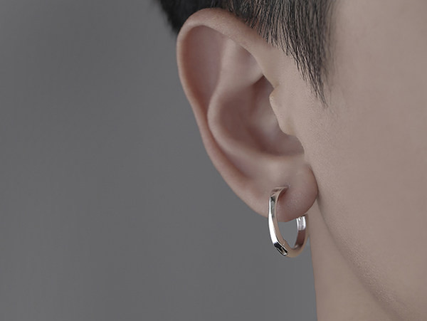 Kör alakú férfi fülbevaló pár