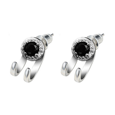 Vīriešu moderni auskari ar dekoratīviem akmeņiem