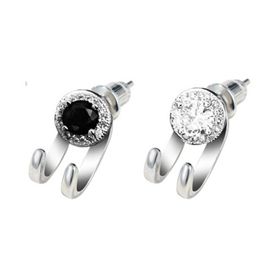 Vīriešu moderni auskari ar dekoratīviem akmeņiem