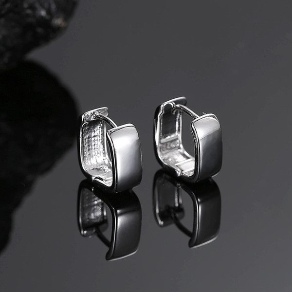 Kvadrātveida vīriešu auskari jauns modelis