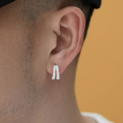 Ikdienas vīriešu auskari ar stīpām