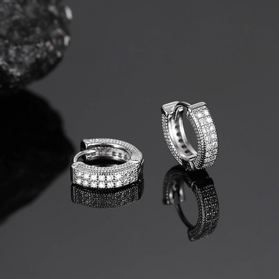 Ανδρικά σκουλαρίκια δαχτυλίδια με διακοσμητικές πέτρες