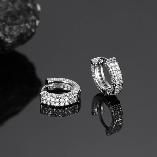 Ανδρικά σκουλαρίκια δαχτυλίδια με διακοσμητικές πέτρες