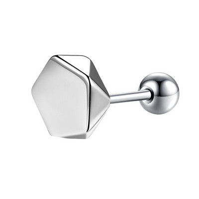 Férfi fülbevaló 1 db ezüst és fekete színben