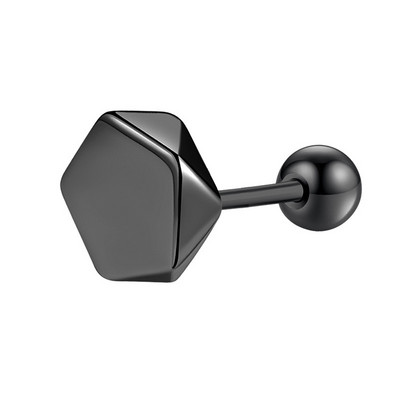 Férfi fülbevaló 1 db ezüst és fekete színben