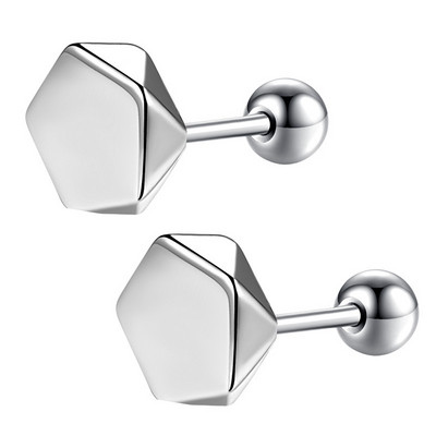 Férfi fülbevaló 1 db ezüst és fekete színben