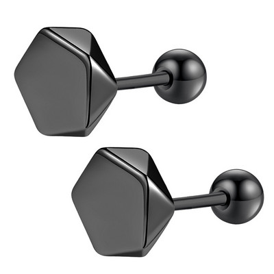 Férfi fülbevaló 1 db ezüst és fekete színben